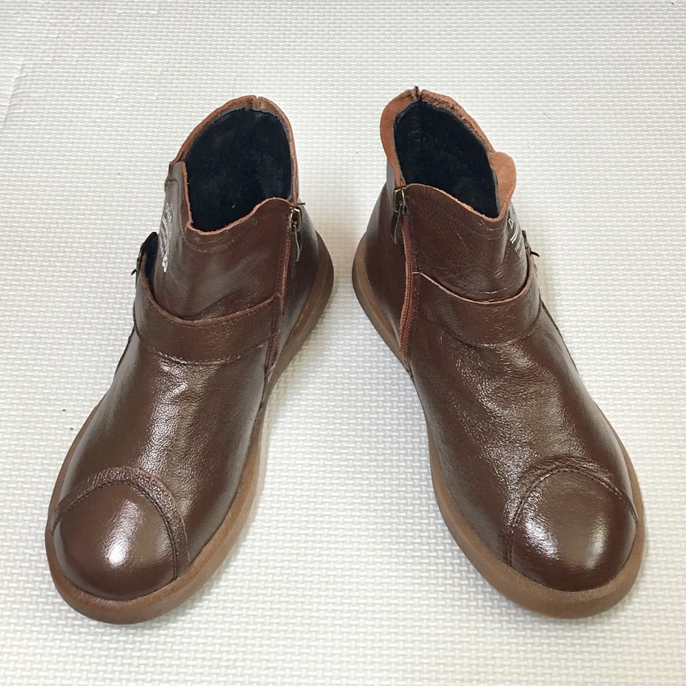 Small size leather winter boots